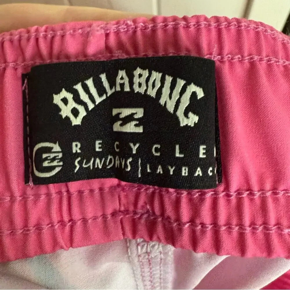 Billabong Recycler Pink‎ Tropical Swim Trunks Men's New XL